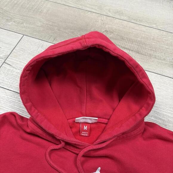 Mitchell & Ness Toronto Raptors Hoodie Red Men Sz M Script Logo Pullover Fleece - Picture 3 of 8